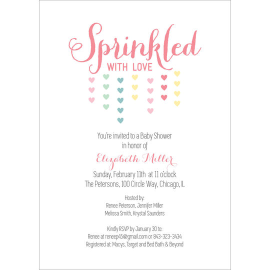 Sprinkled with Love Shower Invitations